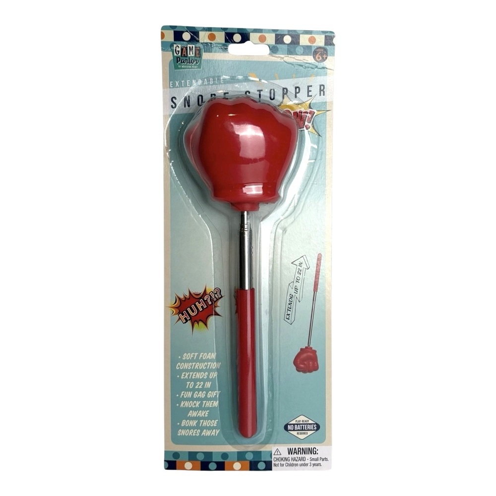 Snore Stopper Red Soft Foam Hand Extendable Tool 20.5 inches Funny Gift